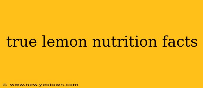 true lemon nutrition facts