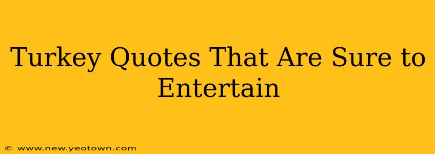 Turkey Quotes That Are Sure to Entertain