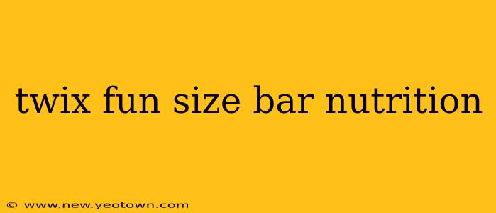 twix fun size bar nutrition