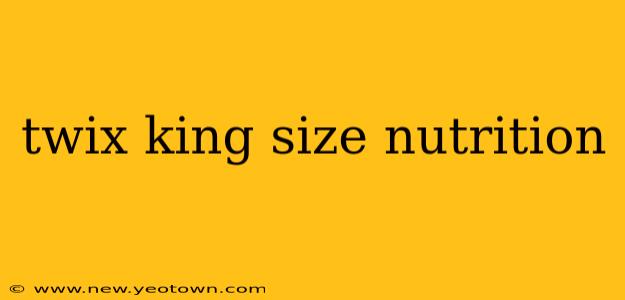 twix king size nutrition