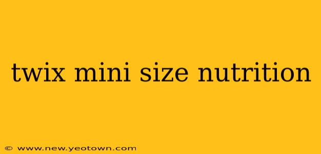 twix mini size nutrition