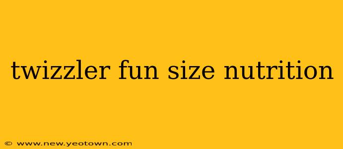 twizzler fun size nutrition