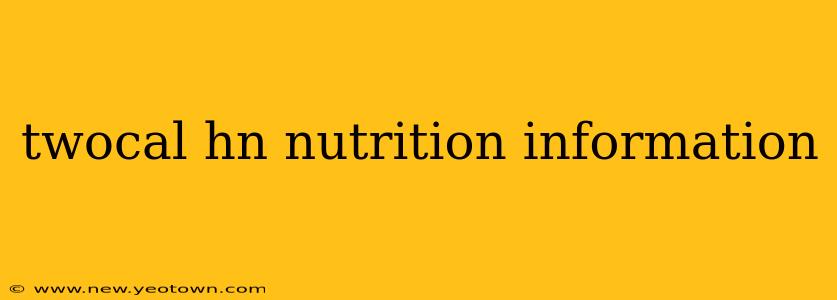 twocal hn nutrition information