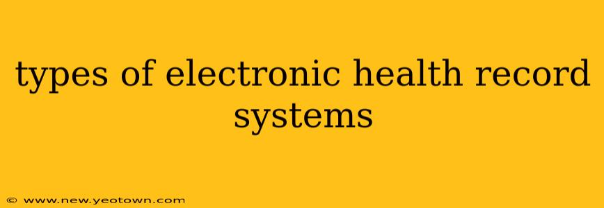 types of electronic health record systems
