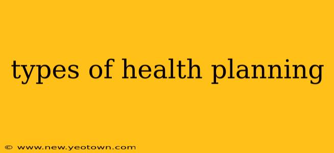 types of health planning