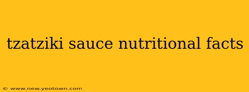 tzatziki sauce nutritional facts
