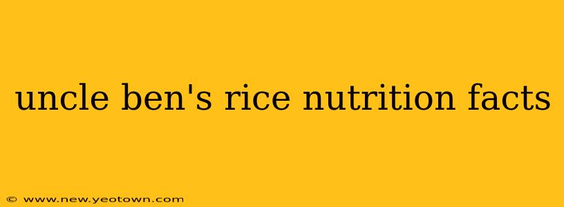 uncle ben's rice nutrition facts