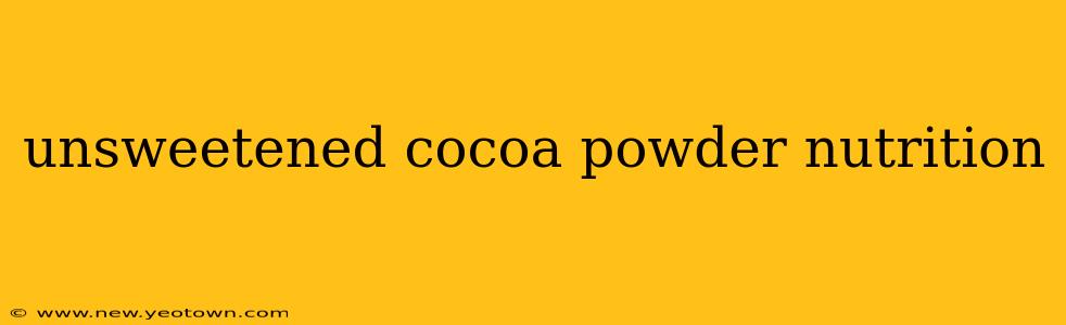 unsweetened cocoa powder nutrition