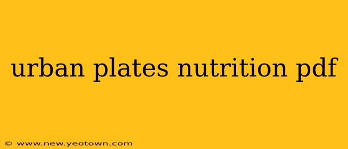 urban plates nutrition pdf