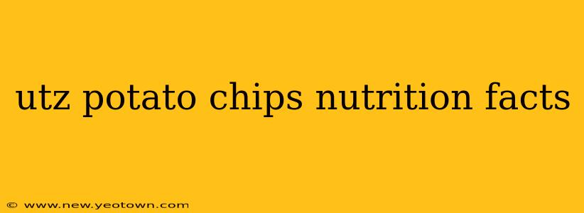 utz potato chips nutrition facts