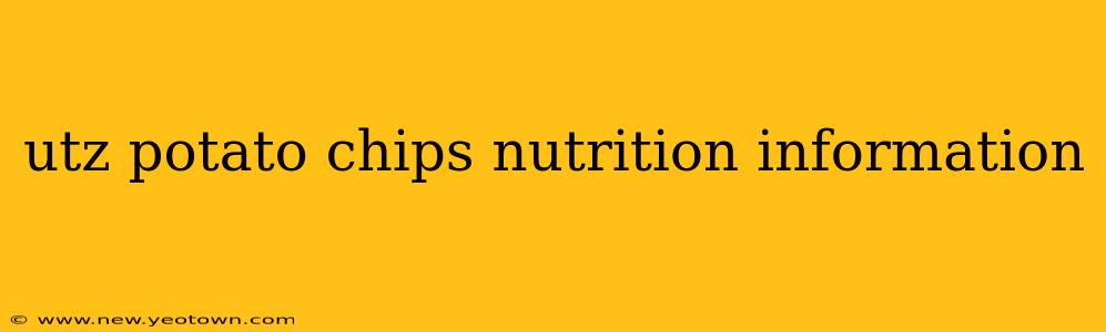utz potato chips nutrition information
