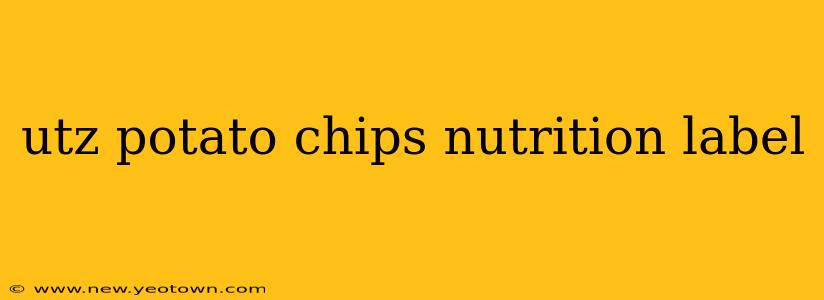 utz potato chips nutrition label