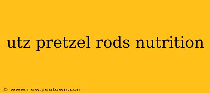 utz pretzel rods nutrition
