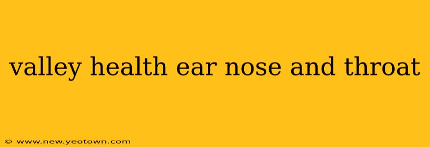valley health ear nose and throat