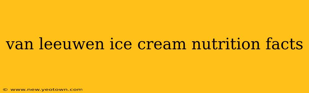 van leeuwen ice cream nutrition facts