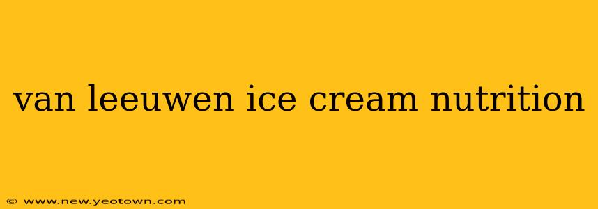van leeuwen ice cream nutrition