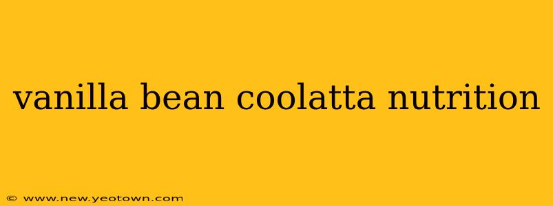 vanilla bean coolatta nutrition