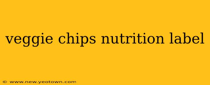 veggie chips nutrition label
