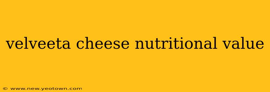 velveeta cheese nutritional value