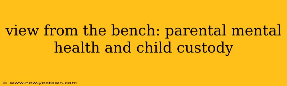 view from the bench: parental mental health and child custody