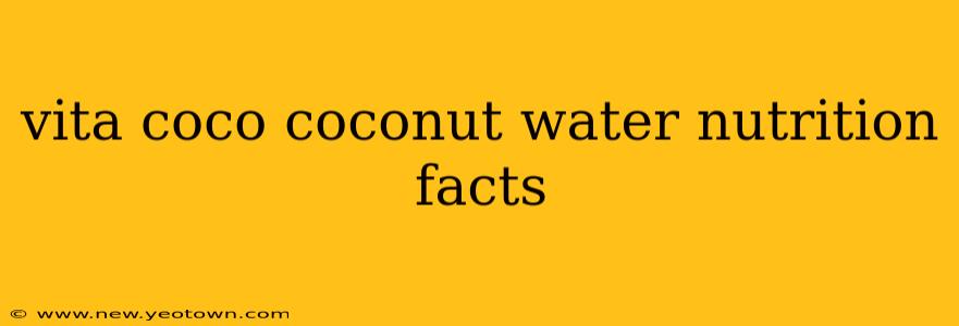vita coco coconut water nutrition facts