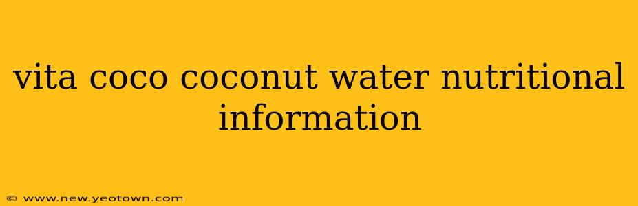 vita coco coconut water nutritional information