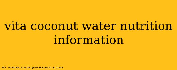 vita coconut water nutrition information