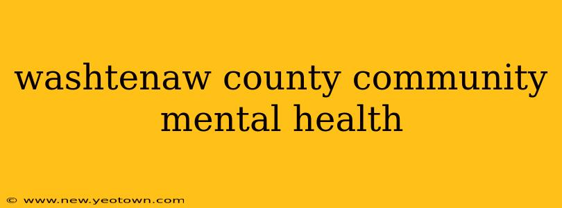 washtenaw county community mental health