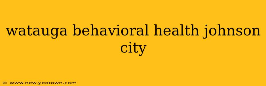 watauga behavioral health johnson city