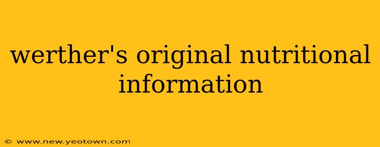 werther's original nutritional information
