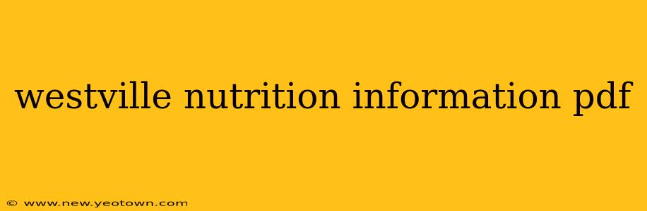 westville nutrition information pdf