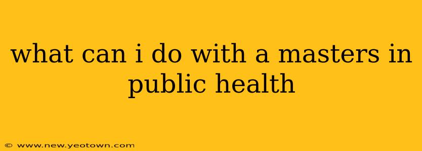 what can i do with a masters in public health