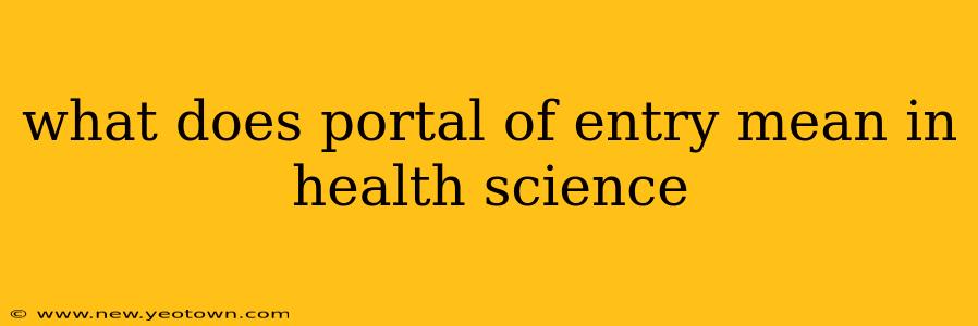 what does portal of entry mean in health science
