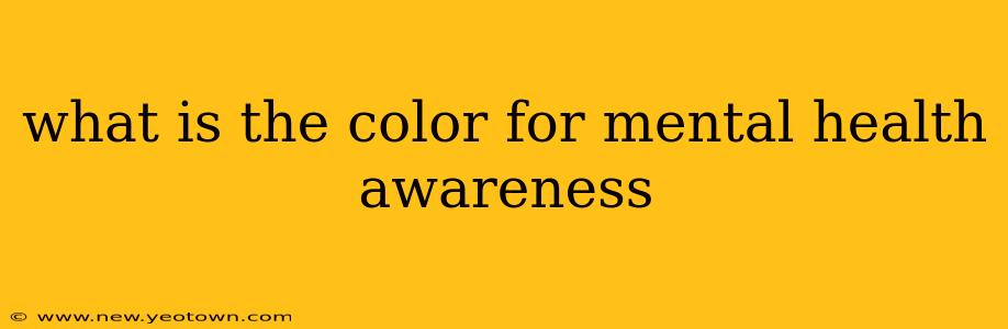 what is the color for mental health awareness