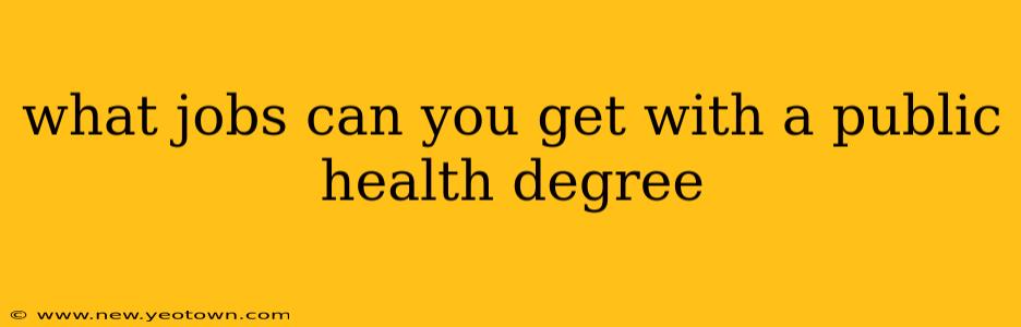 what jobs can you get with a public health degree