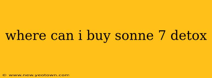 where can i buy sonne 7 detox
