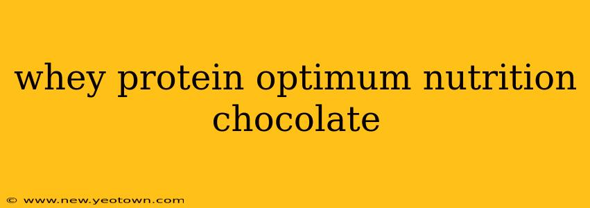 whey protein optimum nutrition chocolate