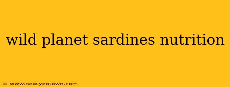 wild planet sardines nutrition