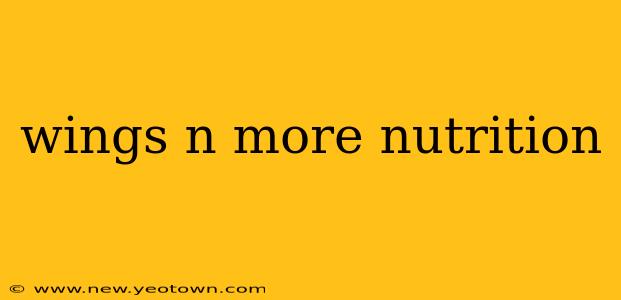 wings n more nutrition