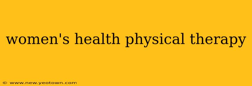 women's health physical therapy