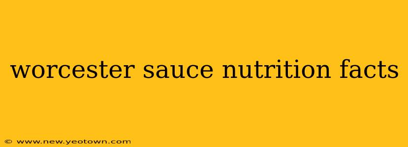 worcester sauce nutrition facts