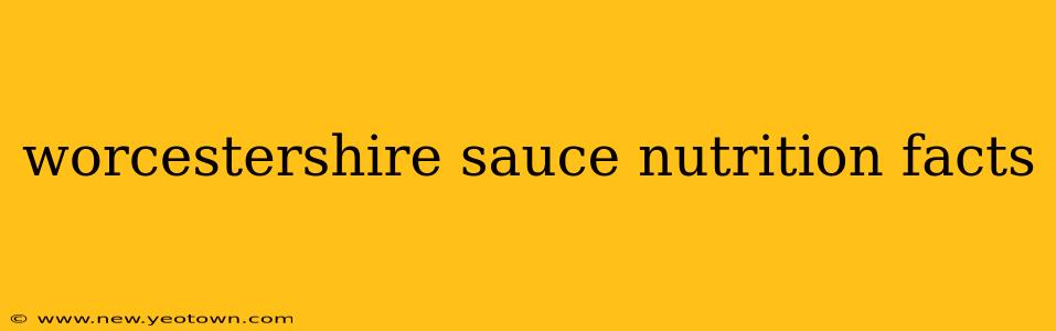 worcestershire sauce nutrition facts