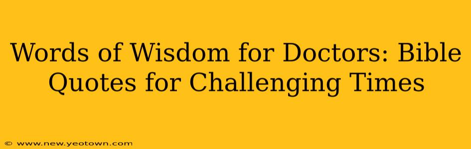 Words of Wisdom for Doctors: Bible Quotes for Challenging Times