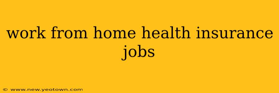 work from home health insurance jobs