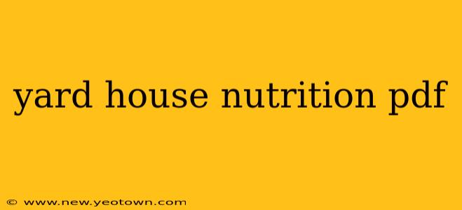 yard house nutrition pdf
