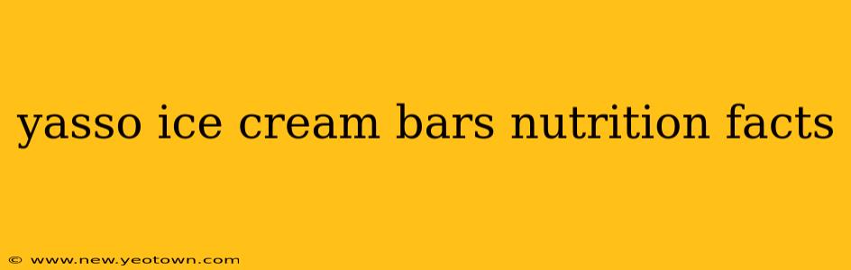 yasso ice cream bars nutrition facts