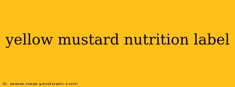 yellow mustard nutrition label