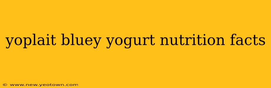 yoplait bluey yogurt nutrition facts