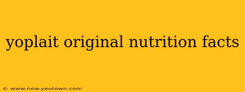yoplait original nutrition facts