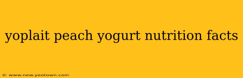 yoplait peach yogurt nutrition facts